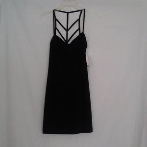Women's black dressy dress with strappy back
